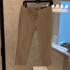 Ann Taylor Beige Cropped Dress Pants